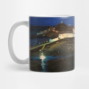 Tenby Harbour At Night Mug